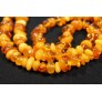 Faceted amber small beads necklace 